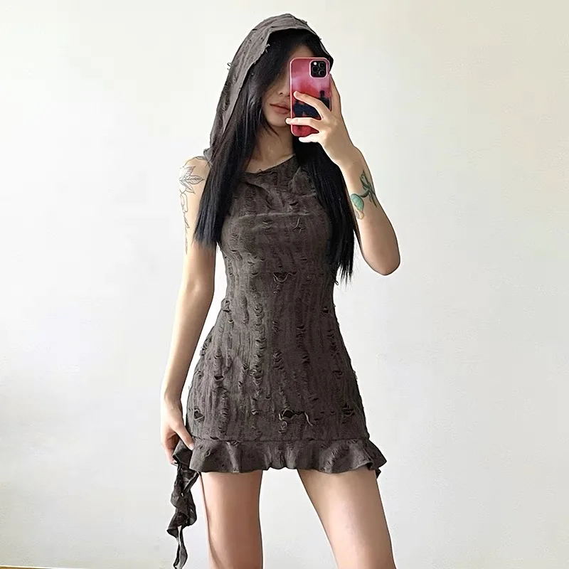 Платье в стиле ретро wasteland индивидуализированное платье с перфорированным