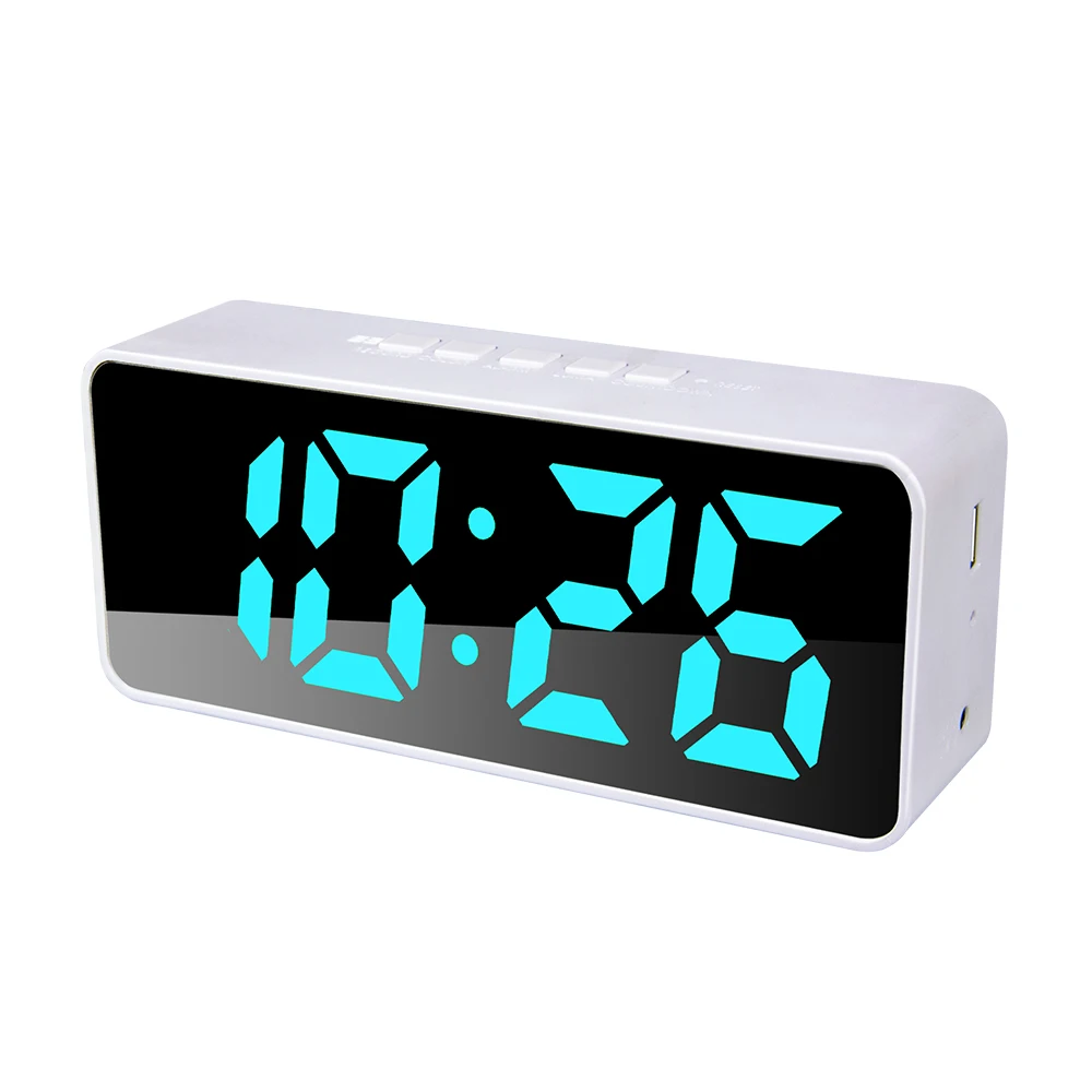 

Smart APP Digital Alarm Clock with 100 Colors LED White