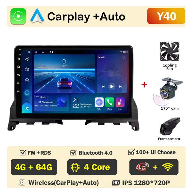 

Автомобильный радиоприемник Android для Mercedes Benz C Class 3 W204 S204 2006-2011 Carplay Video Auto Player Экран 4G WIFI Головный блок без 2din