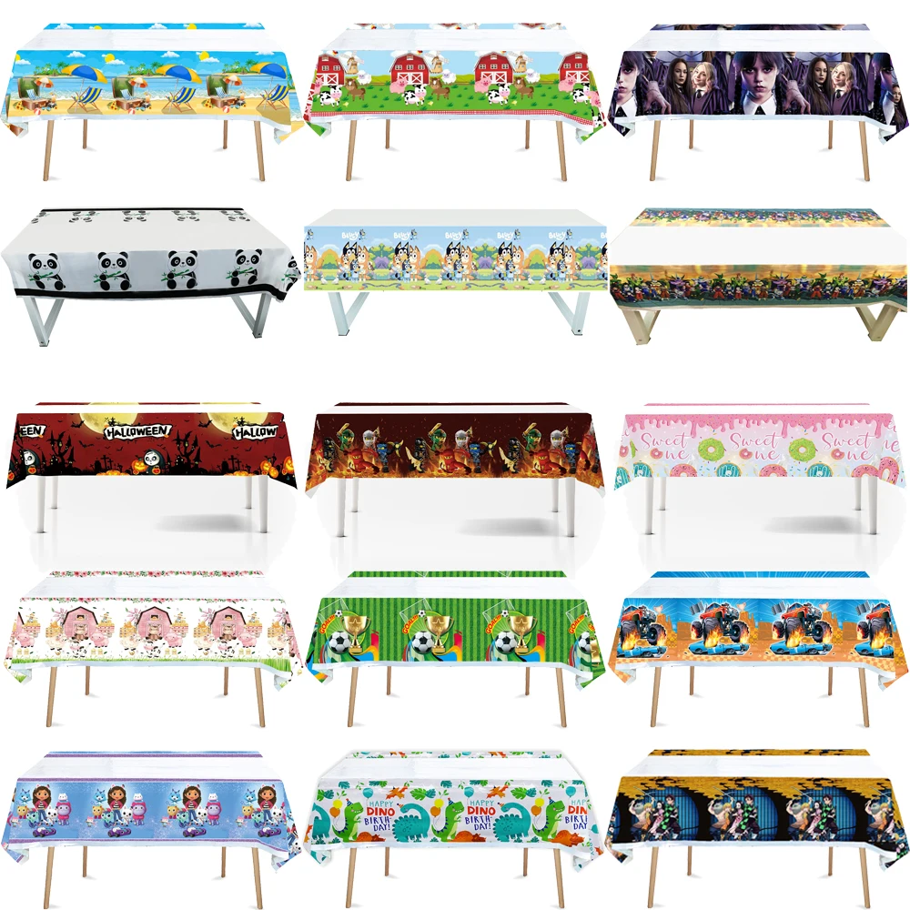 

Popular Cartoon Ninja, Blueyes Tablecloth, Children's Birthday Party Decorations, Halloween Themed Baby Shower Party Tablecloth