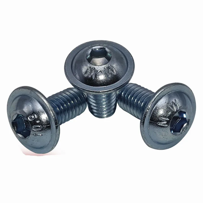 

10 шт. M3 M4 M5 M6 M8 M10 Винты с шестигранной головкой и полукруглой головкой 10,9 Высокопрочные черные болты с шестигранной головкой, длина от 6 мм до 40 мм