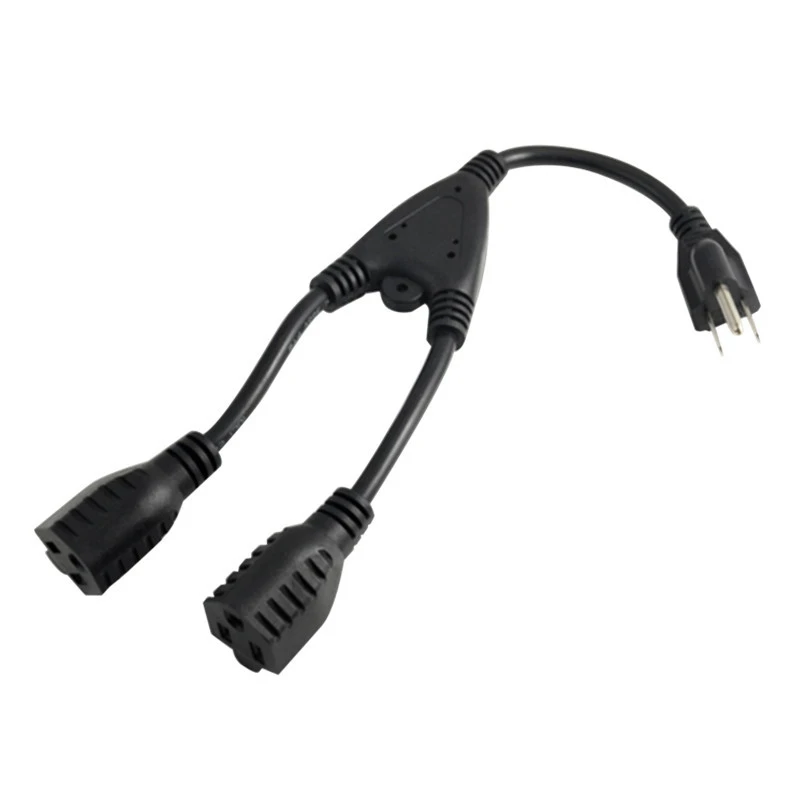 5-15P до 2X5-15R с американской на 2XUS Женский 3-контактный кабель питания вилкой