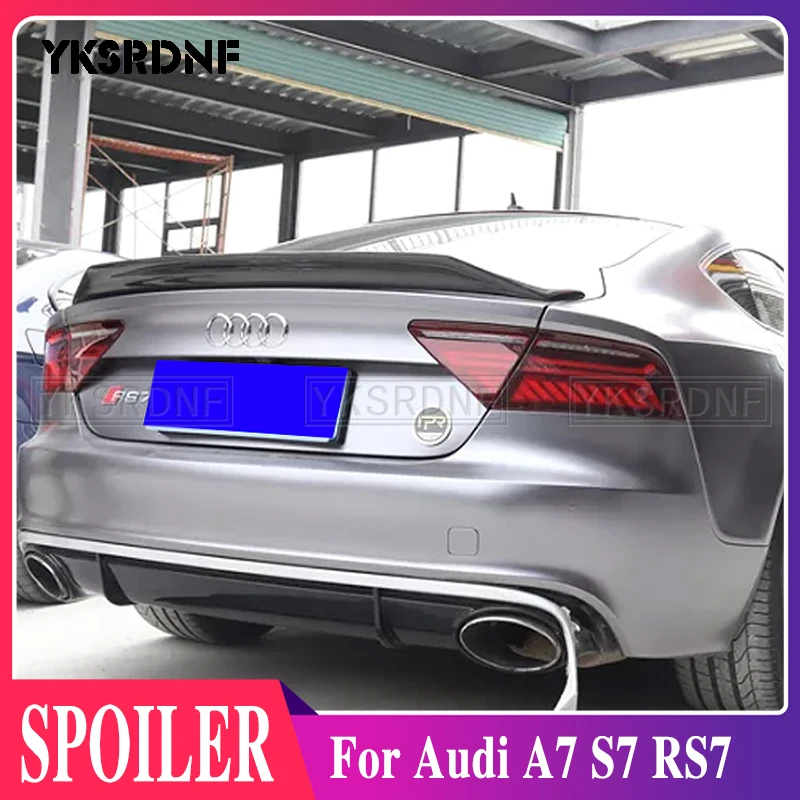 

A7 Carbon Fiber Spoiler For AUDI A7 S7 RS7 2013 2014 2015 2016 2017 2018 Rear Spoiler Tail Trunk Boot Wing Cover Car Accessories