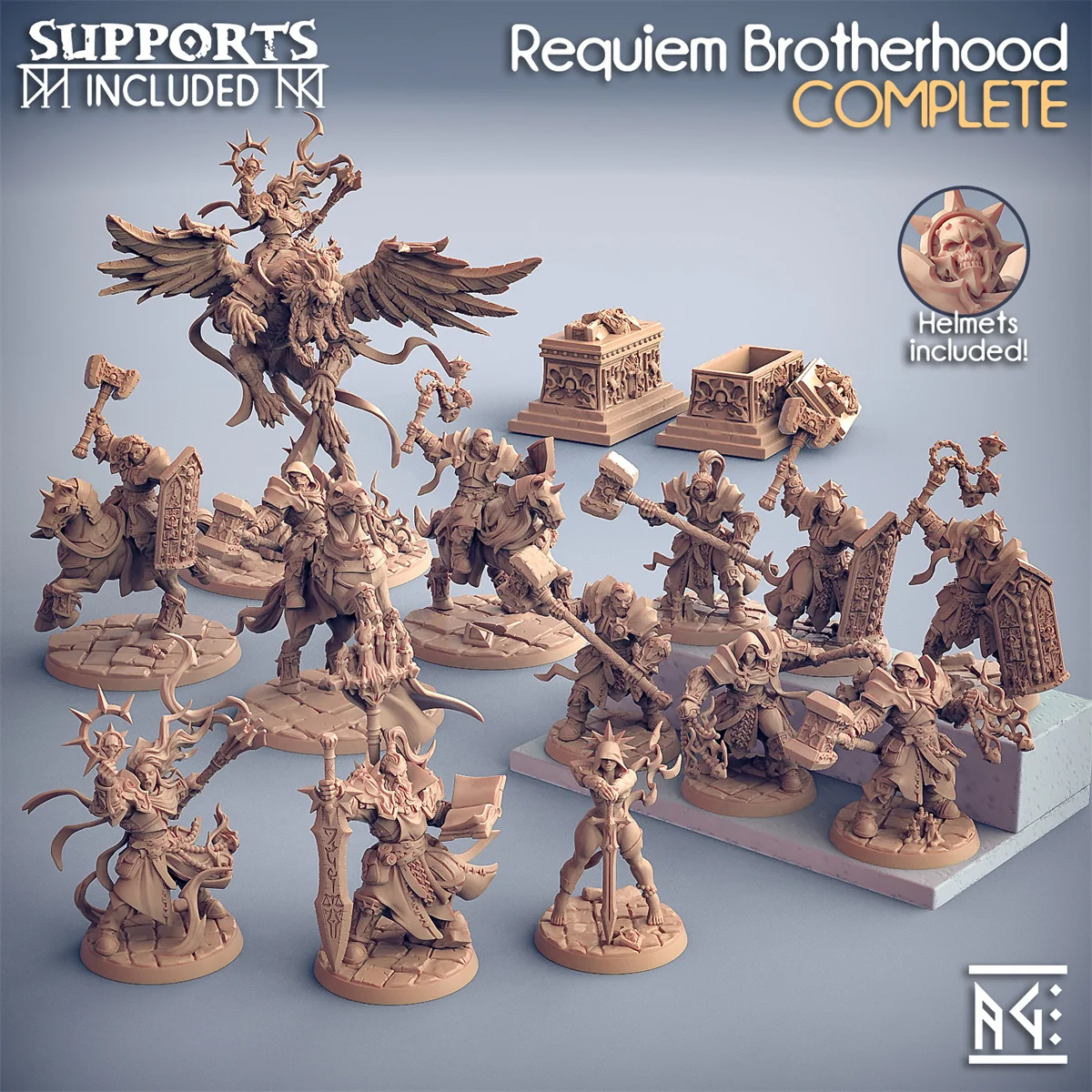 

Warhammer Model Miniatures Wargame Resin Figure GK Artisans Association Medieval Brotherhood Hammer Dnd Running Group Board Game