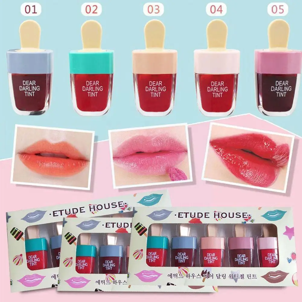 

36pcs Korean Style Cute Ice Cream Lip Tint Makeup Lipgloss Lipstick Cosmetic Waterproof Moisturizing Lasting Gloss Liquid Z5u2