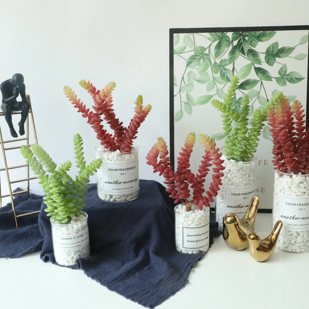 

Artificial Plants for Home Decor Plastic Fake Plant Sansevieria Desert Succulent Agave Plant Faux Foliage for Living Room Office