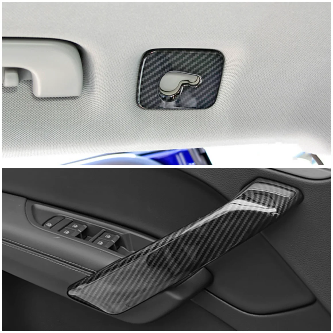 

Стеклянные подъемные наклейки для Audi Q5 FY 2018-2020, цветные наклейки из углеродного волокна для внутренней двери автомобиля, ручная ручка, декоративная наклейка для рамки, отделка