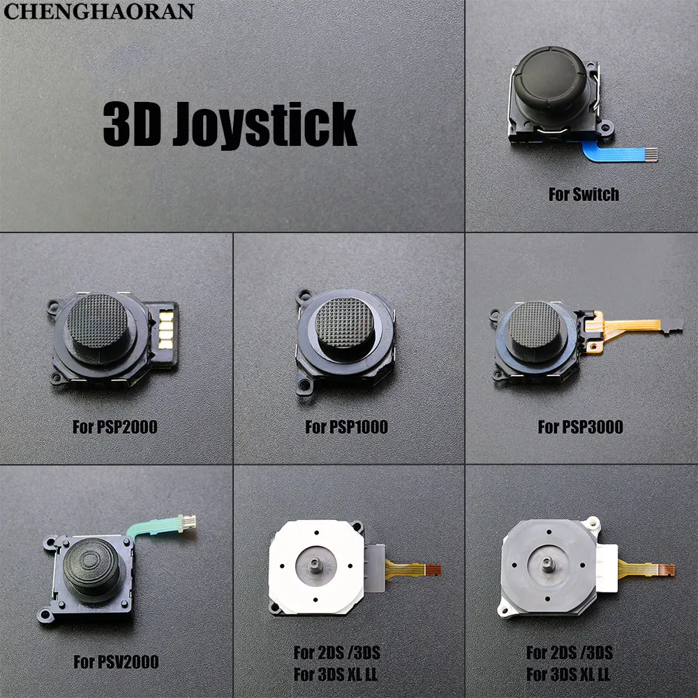 Фото ChengHaoRan 1 шт., 3D аналоговый джойстик, замена джойстика для PSP 1000 2000 3000 PSV2000, переключатель, новая консоль 2DS 3DS 3DSXL №1