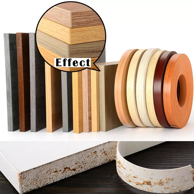 High Quality Home Gap Saver Hot Melt Furniture Edge Strip Protector Tape Veneer Sheets Adhesive Wood Surface Edging Decor