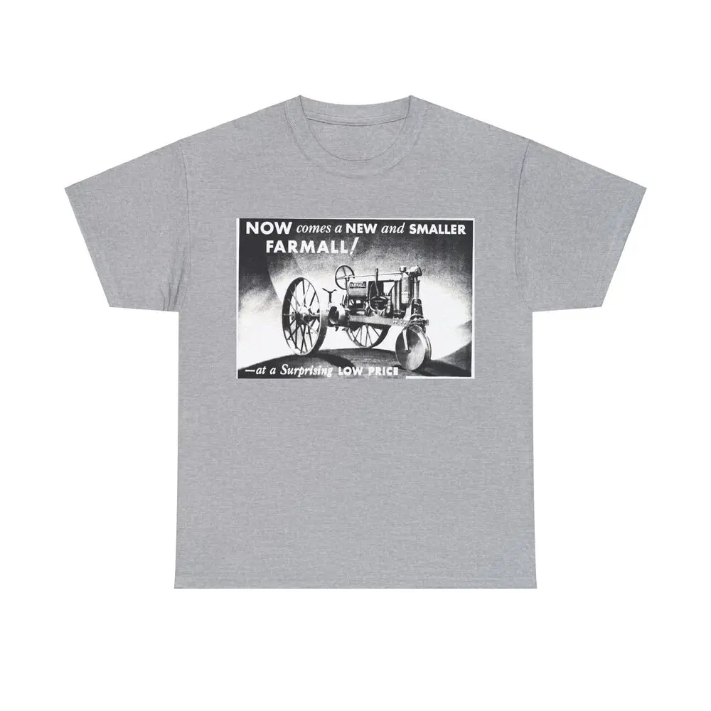 Farmall винтажная трактор унисекс Тяжелая хлопковая Футболка Высокое качество 100%