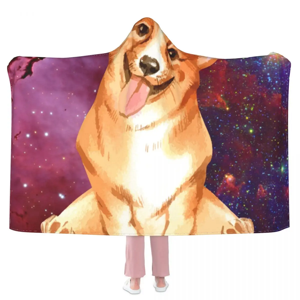 

Одеяло Corgi в космосе sapce corgi щенок Бог животное флисовое покрывало с капюшоном мягкое модное пушистое покрывало