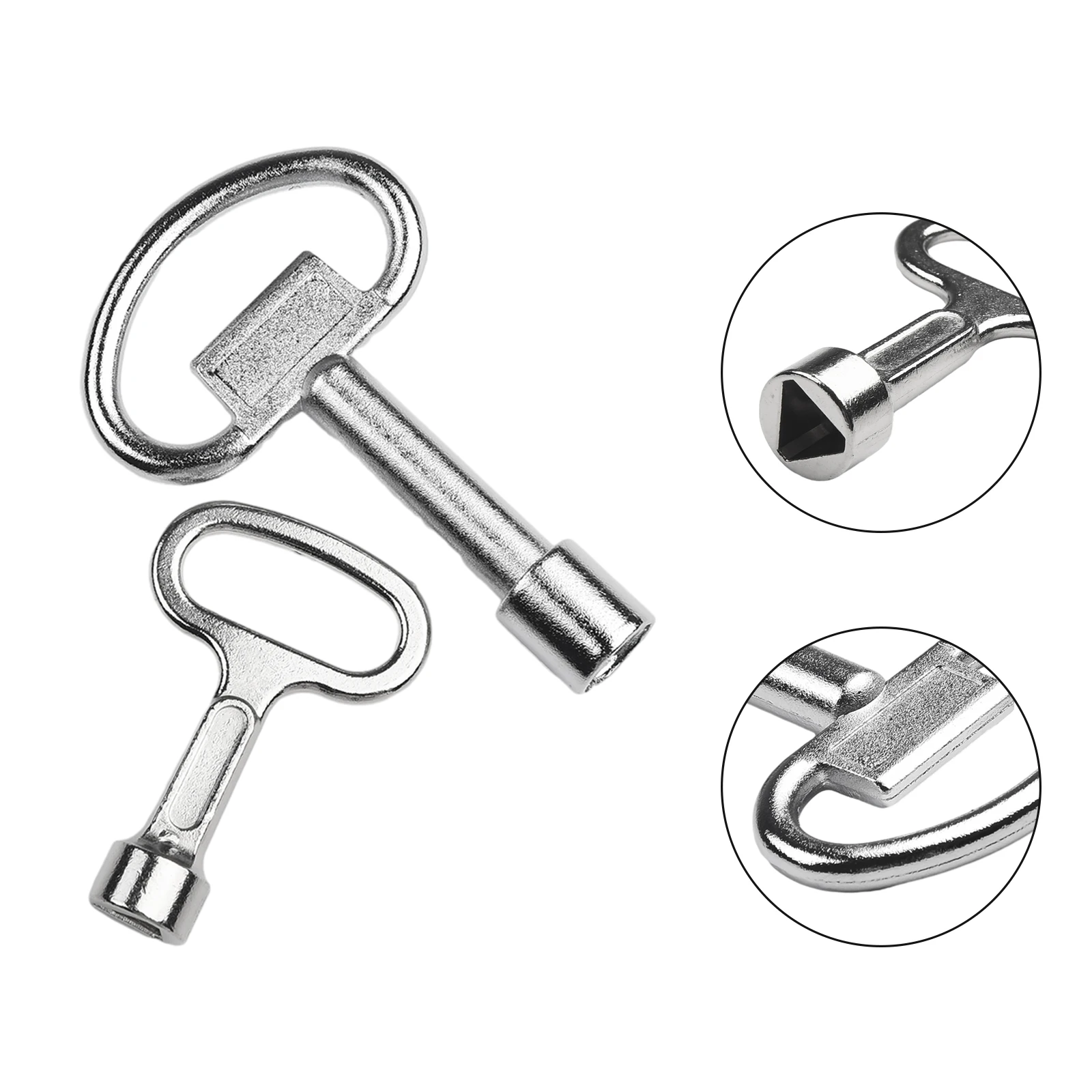 

Bathroom Home Valve Key Valve Switch Control Cabinet 2PCS Corrosion Resistance Rust Prevention Silver Zinc Alloy