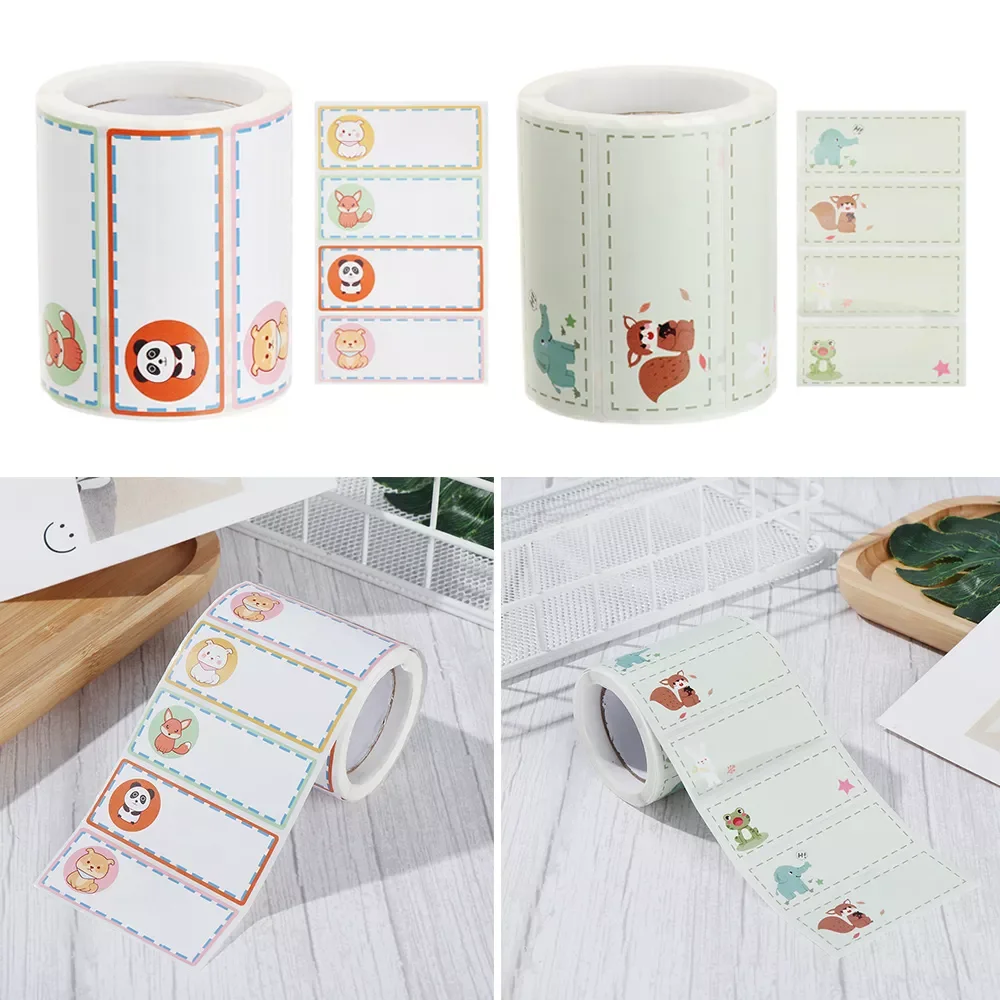 

300 Labels/Roll Cute Cartoon Panda Elephant Rabbit Bluetooth Label Self-Adhesive Sticker Paper for Home Office Business Maker