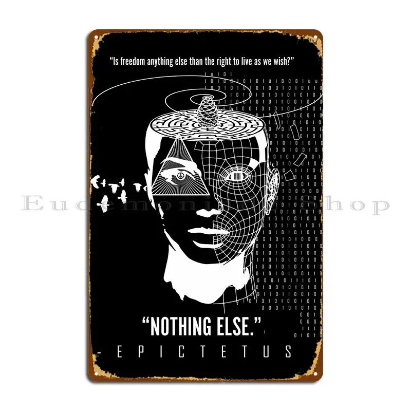 Эпиктетус Сторицизм металлическая табличка плакат ржавый принт гостиная