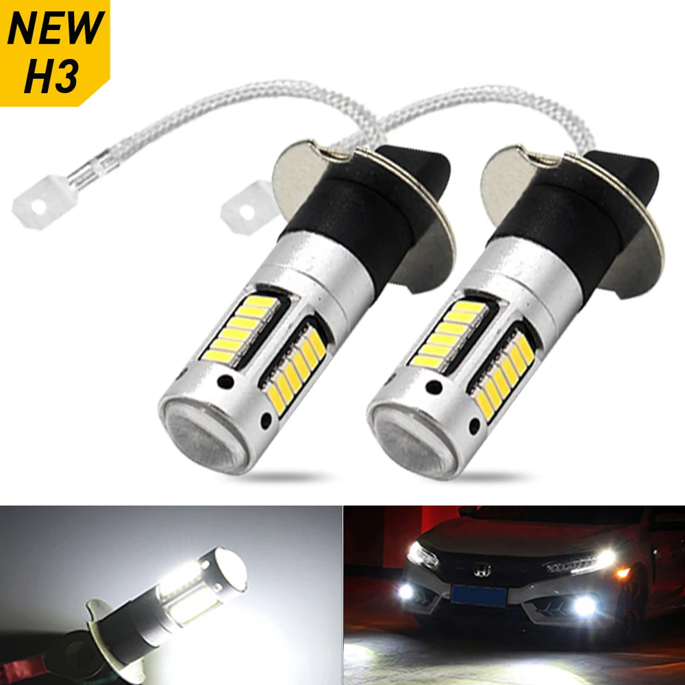 

Супер яркие белые Противотуманные фары H3 H1 880 881 H27 /1 5 Вт 12 В, 2 шт., s-лампы, мощсветильник Автомобильные фары, источник света для парковки автом...