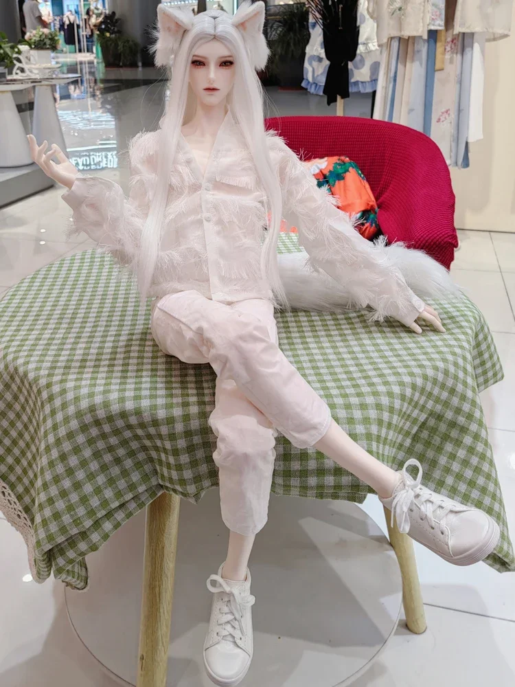Рубашка для куклы BJD/SD 1/4 1/3 черная/белая