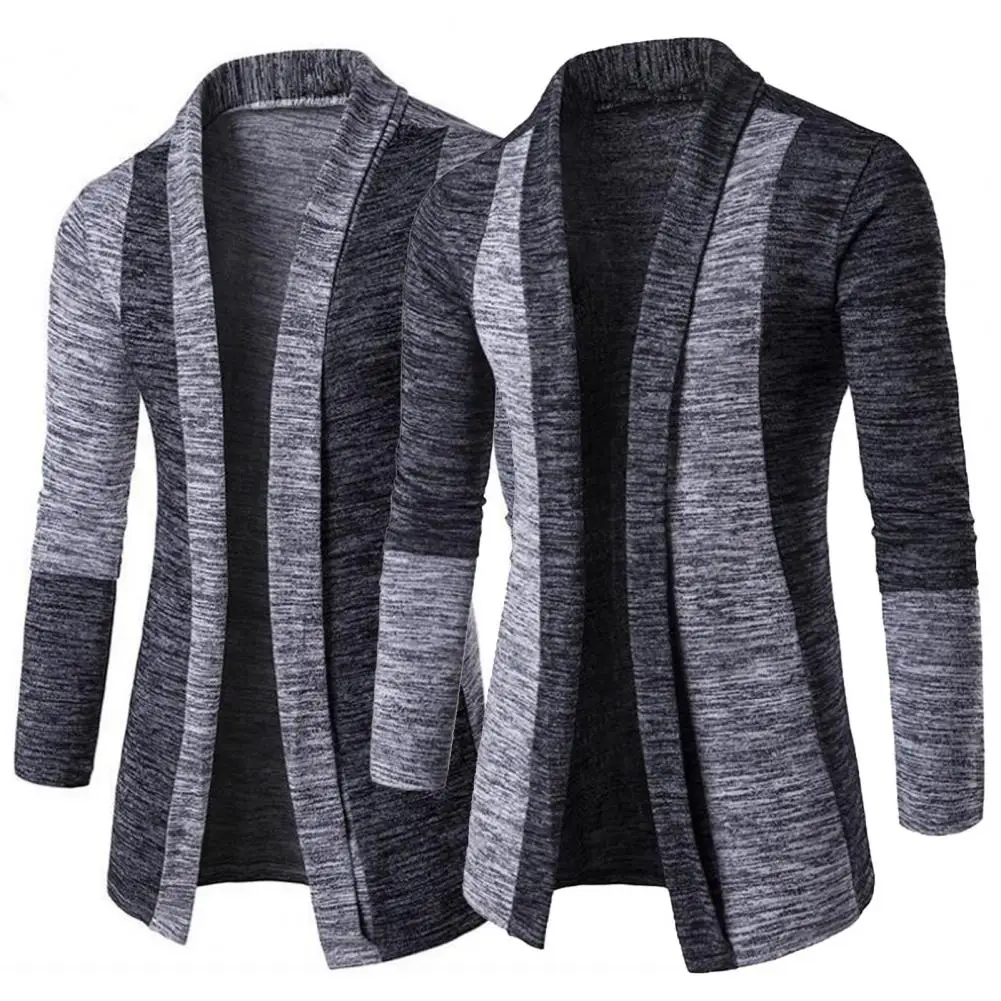

Casual Trench Coat Male Long Sleeve Temperament Open Stitch Slim Cardigan Coat Cardigan Coat Soft