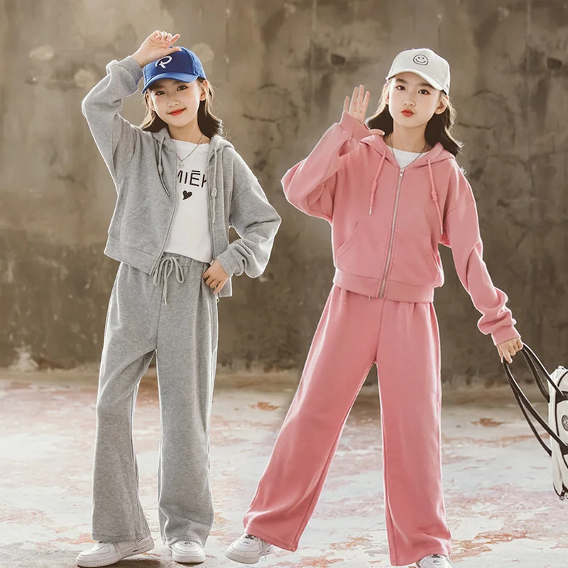 

Girls /Boys Suit Sweatshirts +Pants Cotton 2Pcs/Sets 2022 Princess Spring Autumn Thicken Teenager Warm Kid Outdoor Children Clot