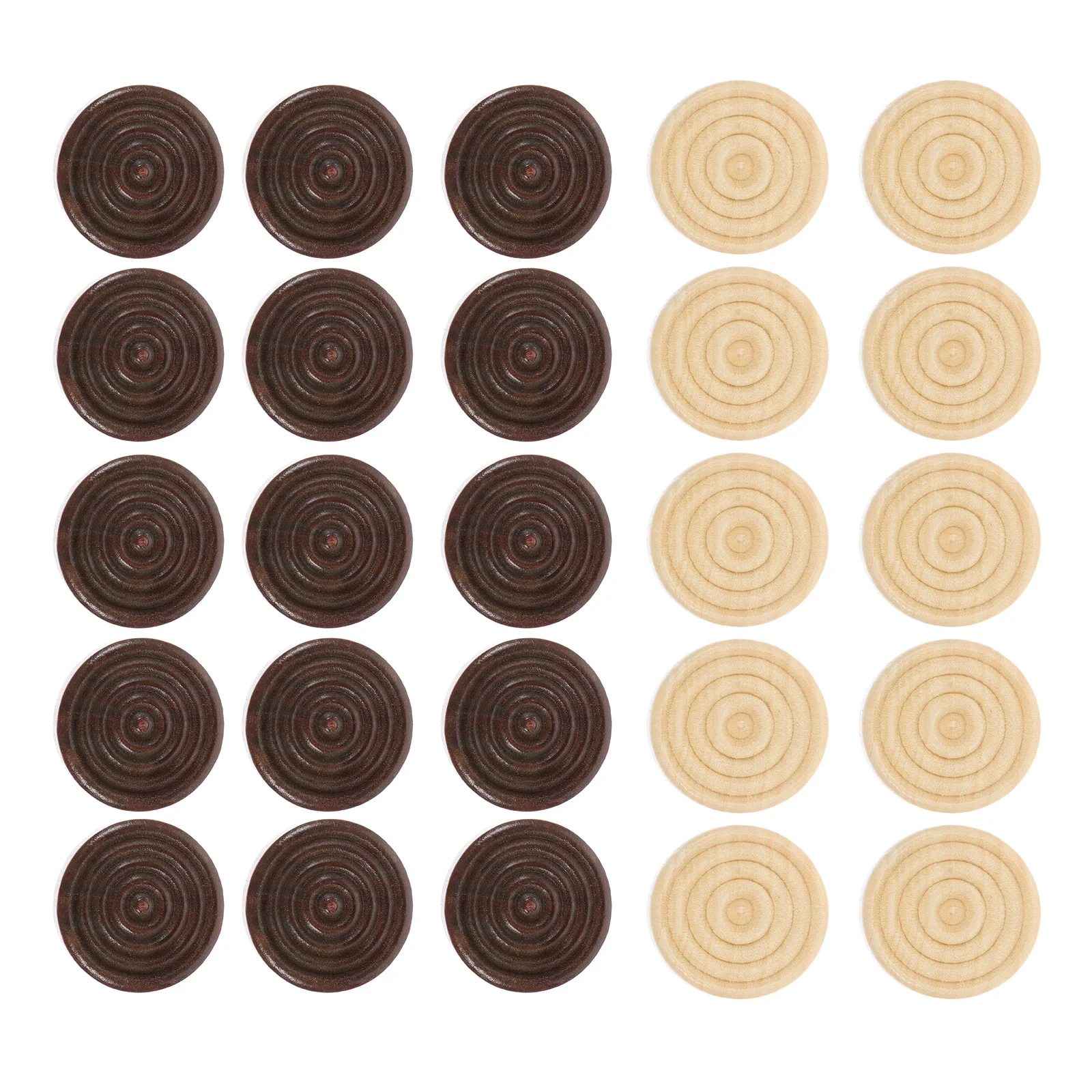 

48pcs Wood Round Draughts Checkers Wooden Checkers Chess Entertaining Accessories