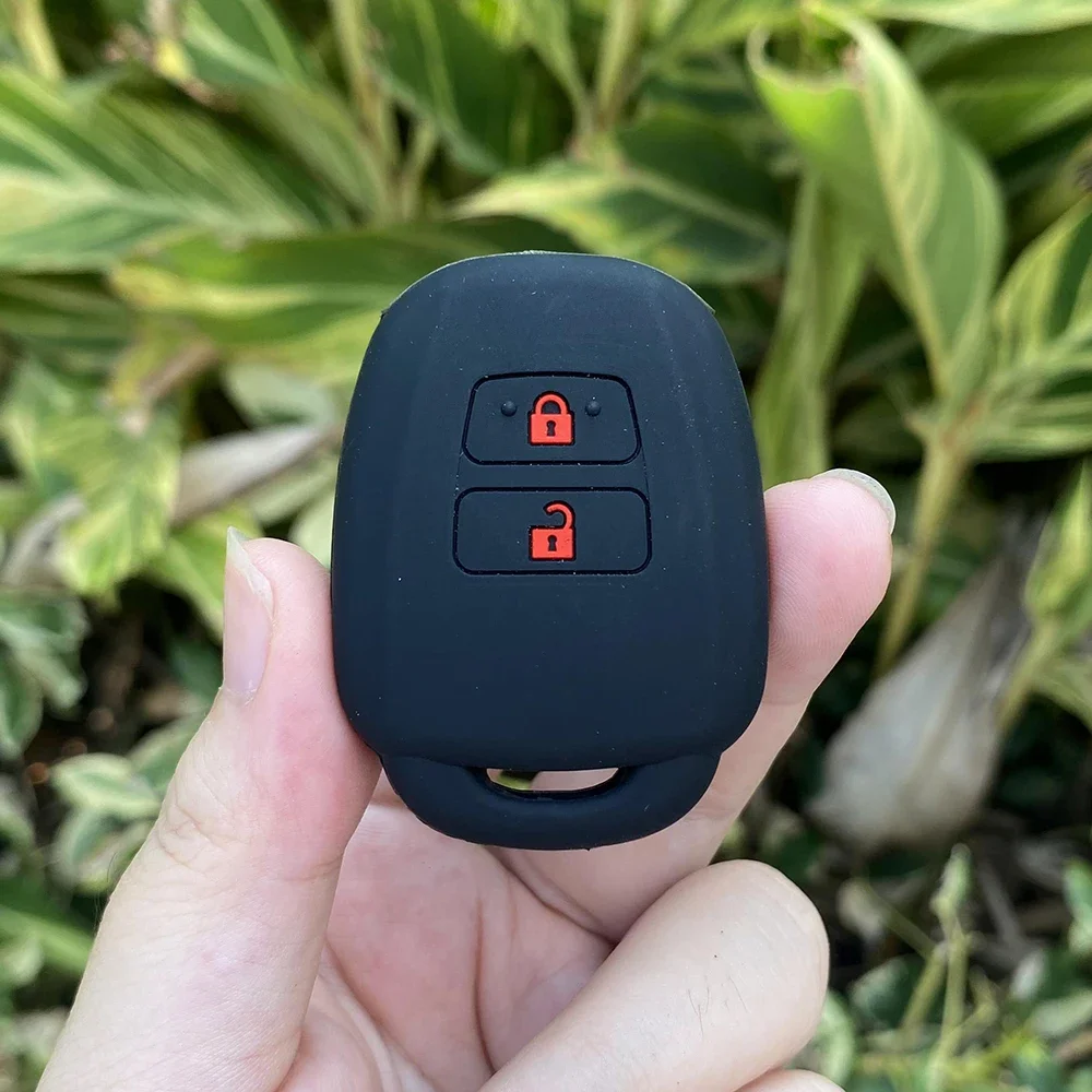 

Силиконовый чехол для автомобильного ключа для Toyota Yaris Corolla Highlander Crown, 2 кнопки, защита для удаленного кожи, аксессуары для ключей