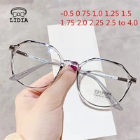 unisex irregular metal round myopia grading glasses diopter 1 0 1 5 2 0 2 5 3 0 3 5 4 0 shortsighted eyewear