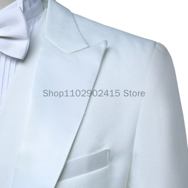 Мужской смокинг с хвостом черный белый цвет блестящий фрак платье халат вечерние