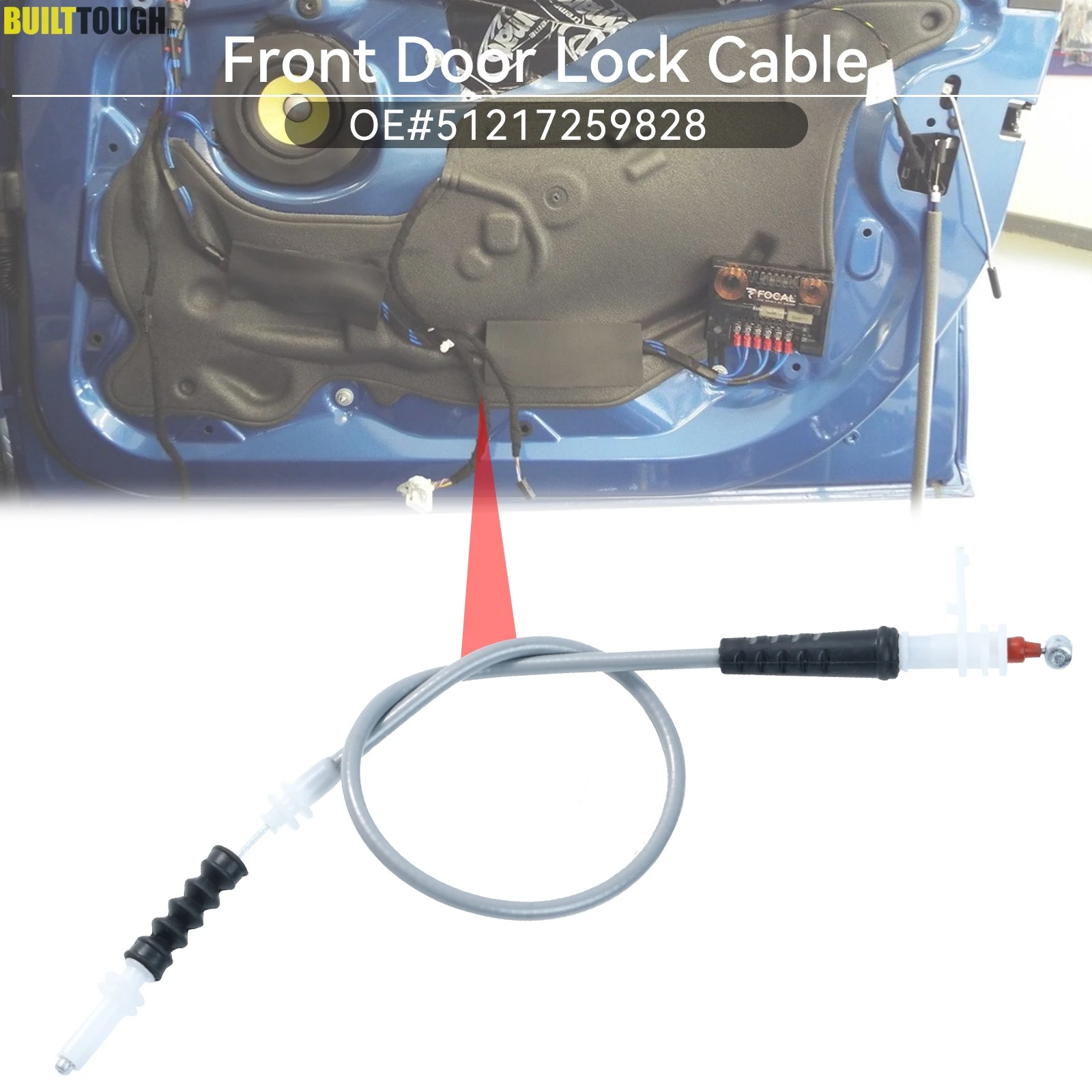 

Съемный кабель для ручки передней двери для BMW 3 серии F30 F31 F80 320i 328i 335i M3 левый или правый 51217259828 Bowd