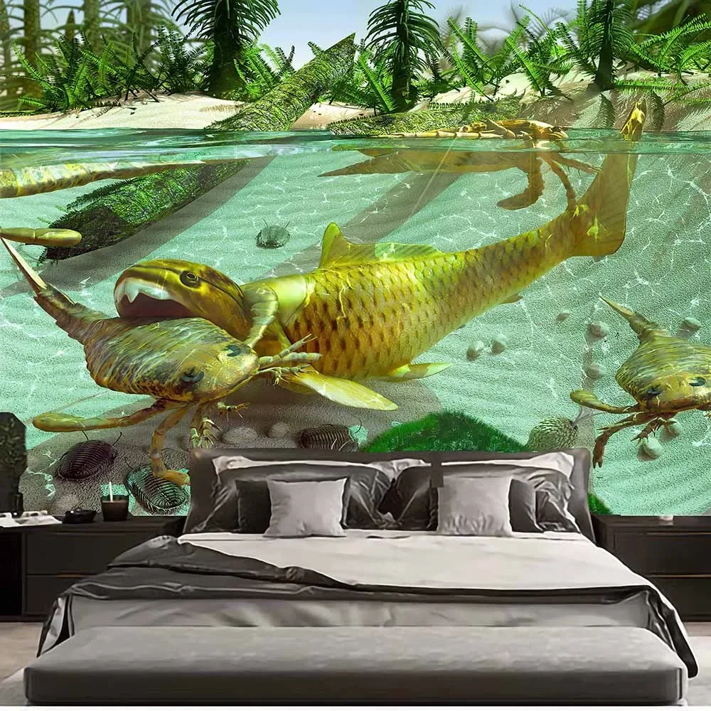 Настенный гобелен с рисунком динозавра украшение для дома животное в стиле