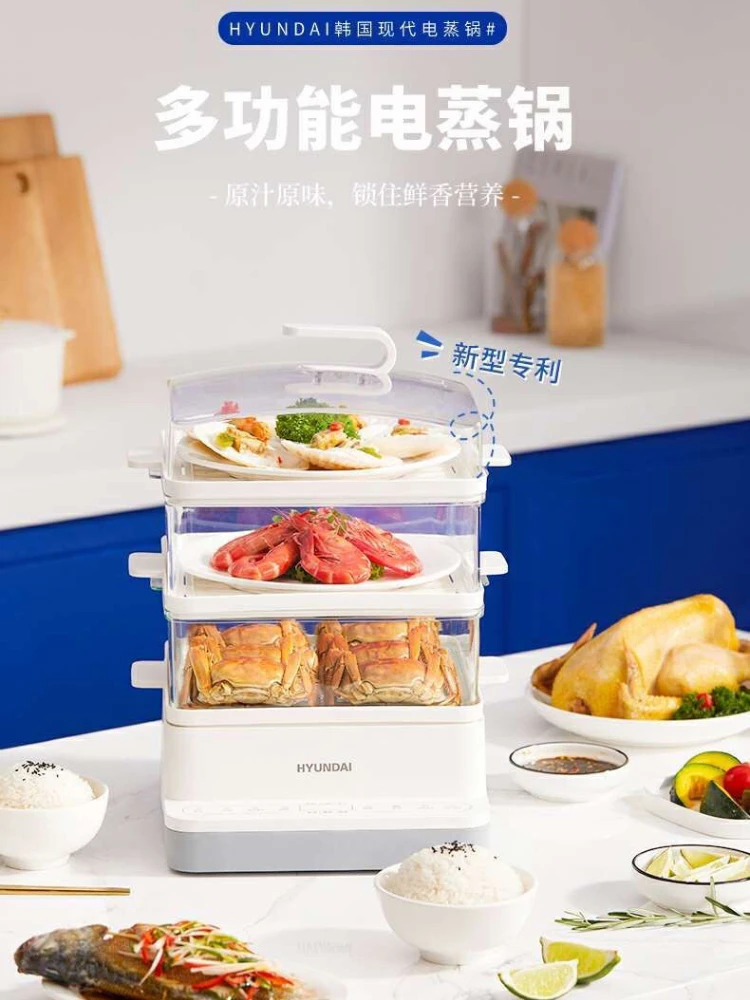 

Пароварка HYUNDAI, электрическая пароварка, рисовые рулоны, Кухонная техника, кастрюли, приготовление пельменей в ресторане