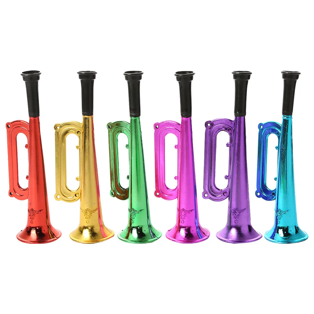

6 Pcs Children's Trumpet Game Cheering Toys Mini Props Vertical Trumpets Kids Toddler Models Horn Plastic