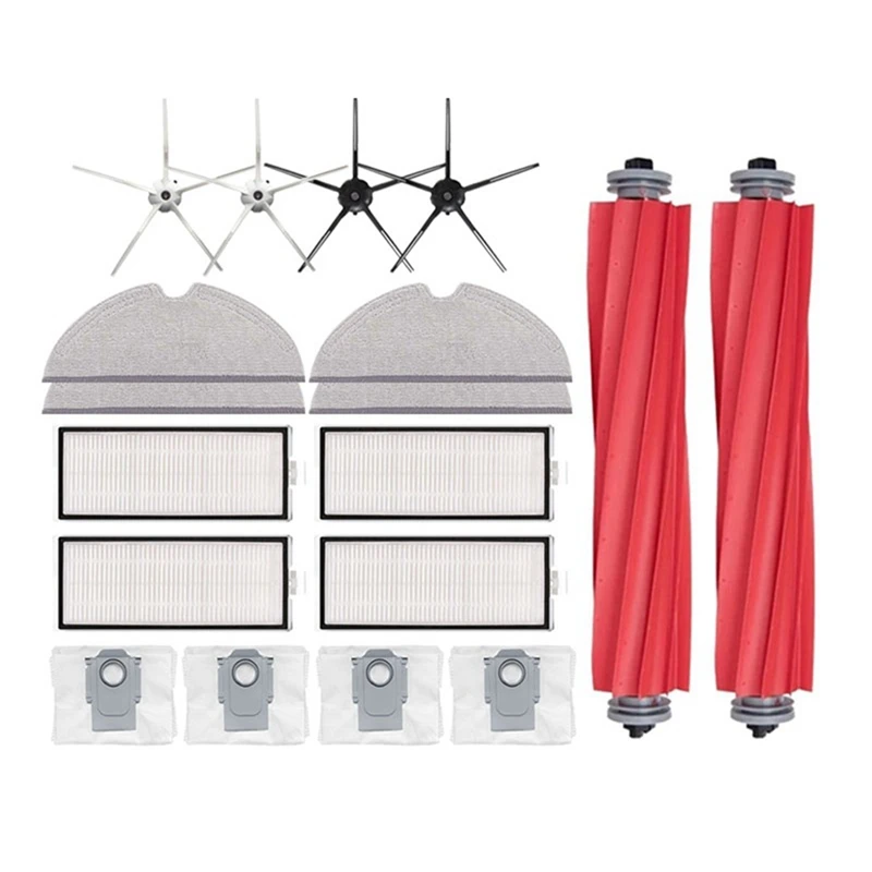 

Robot Vacuum Cleaner Hepa Filter Main Side Brush Mop Cloth Dust Bag Spare Parts For Xiaomi Roborock Q7 Max,Q7 Max+,T8