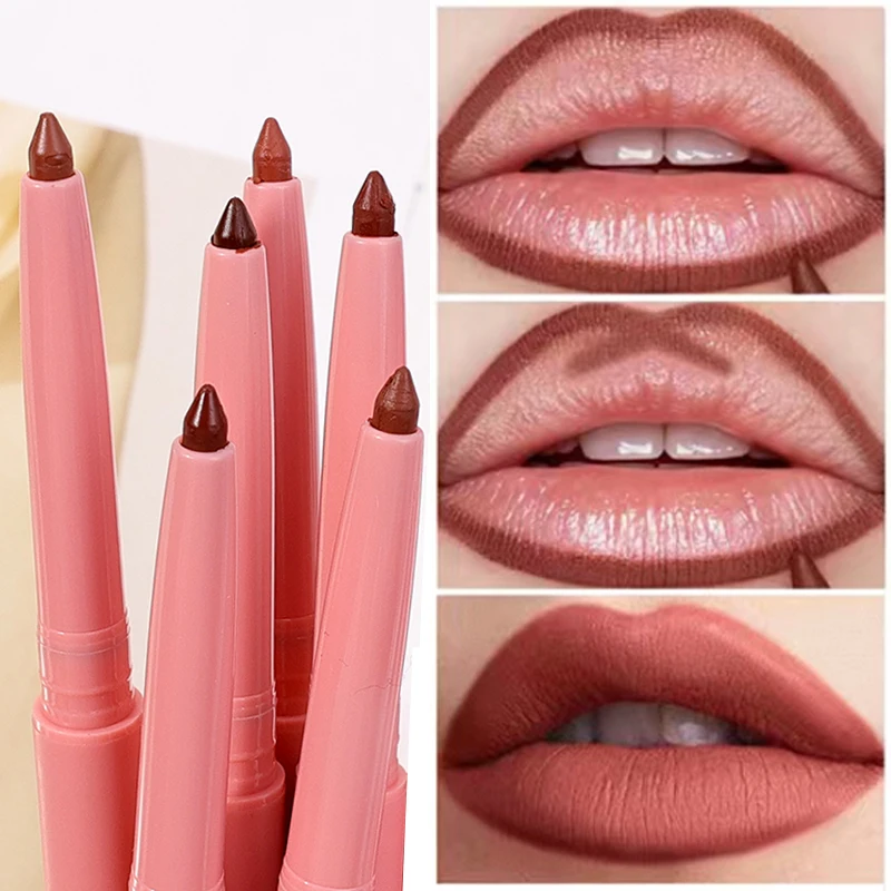 

8 Colors Matte Lip Liner Pen Outline Lip Shape Lipstick Pencil Waterproof Lasting Non-stick Cup Moisturising Lip Makeup Cosmetic
