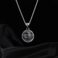 wangaiyao new personality domineering fashion basketball pendant stainless steel necklace ins titanium steel accessories mens j