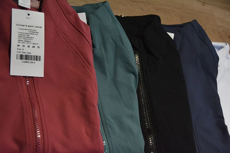 Solid Color Comprehensive Training Fitness Women Fitness Sports Jacket Front Zipper High Neck Zipper Long Sleeve Gym Yoga Coat