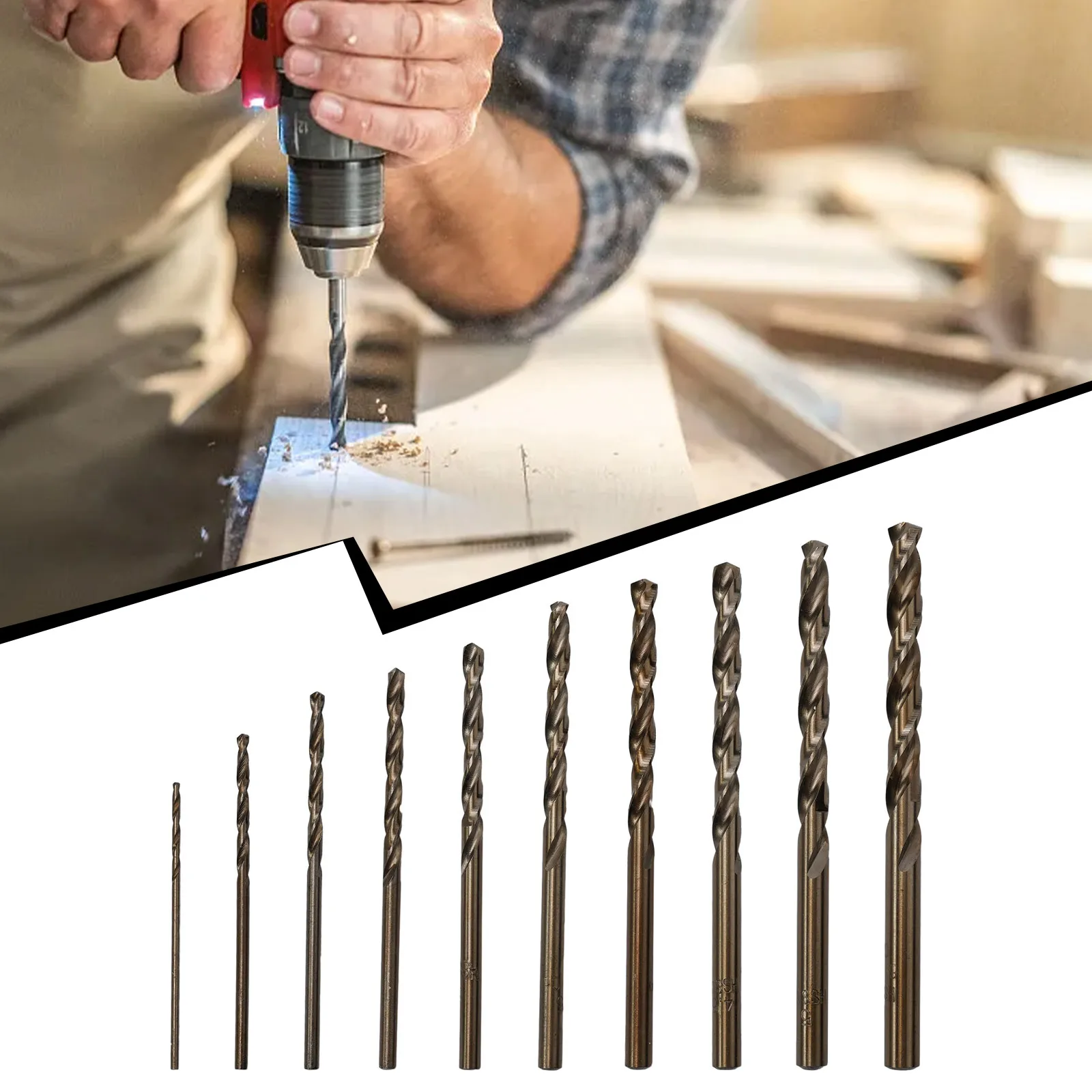 

10pcs HSS M35 Cobalt Drilling Hole Cutter Bit 1-6mm For Wood Metal Stainless Steel Iron Drilling Cutter Drill Bit Power Tools