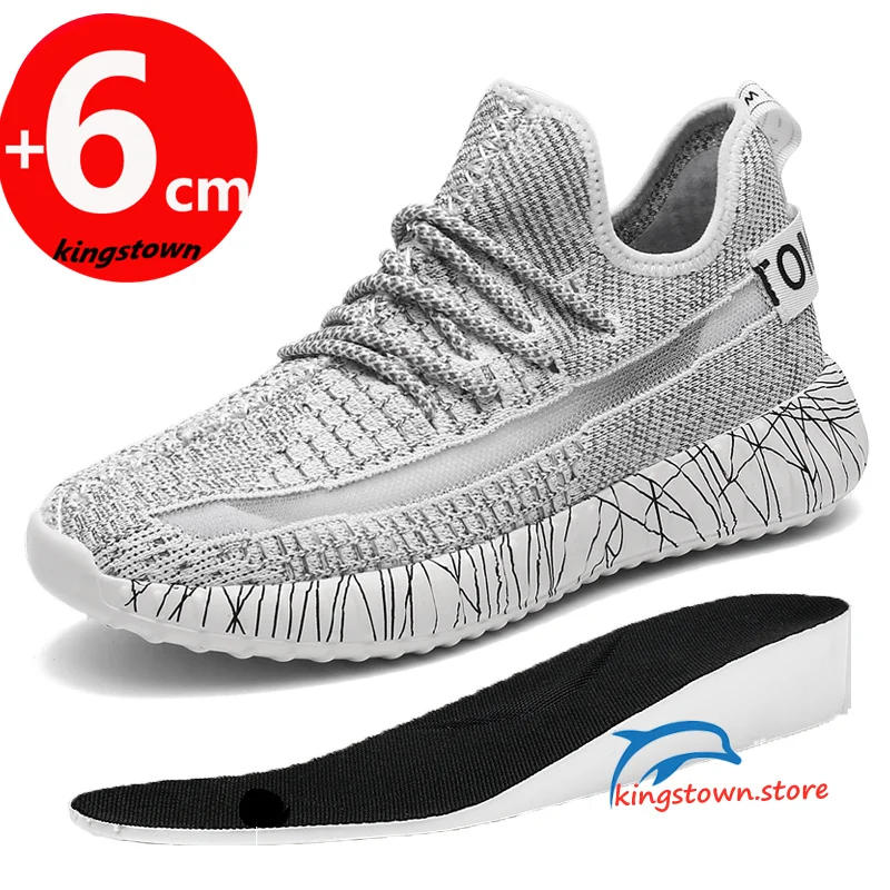 

Мужские спортивные кроссовки, увеличивающие рост, с высокой стелькой 6 см, модные летние сетчатые мужские кроссовки для отдыха