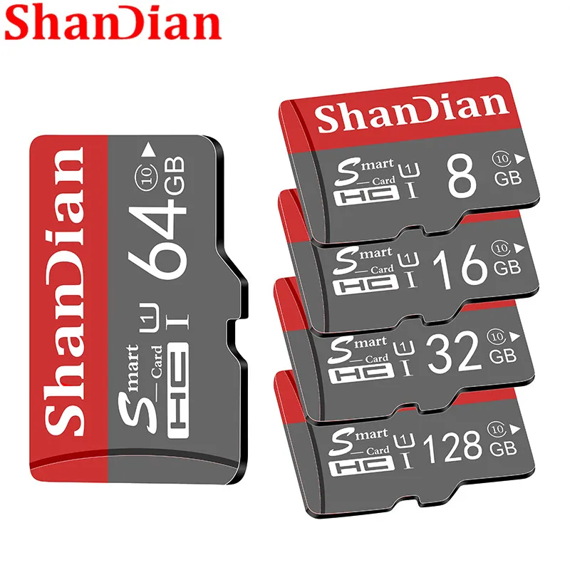 

SHANDIAN Original Smart SD Card 64GB Class 10 Memory Card Smart SD 16GB 32GB TF Card Smart SDHC SDXC for Smartphone Tablet PC