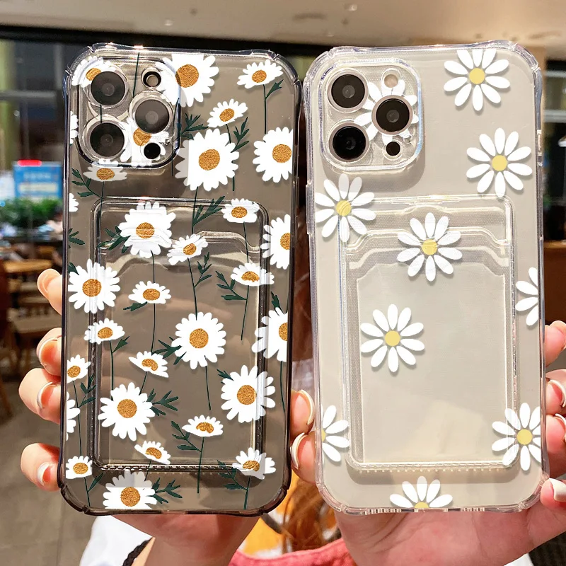 Фото Чехол-кошелек с цветочным узором для iPhone 17 Pro Max, Air 16e, 15, 13, 14, 11, 12, 16 Pro, 7, 8 Plus, SE, XR, XS с отделениями для карт №2