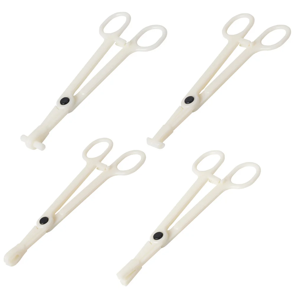 

4Pcs Auxiliary Tools Disposable Tools Plastic Clamps for Salon Adults Fixing