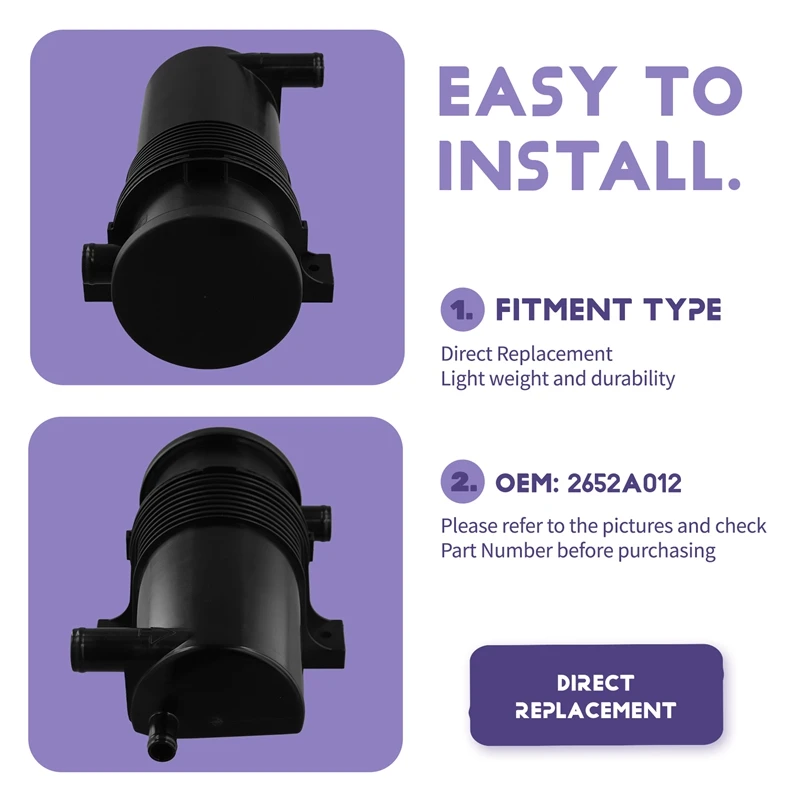 2652A012 Экскаватор Картер Выхлопной газовый фильтр Канистра Сапун двигателя для