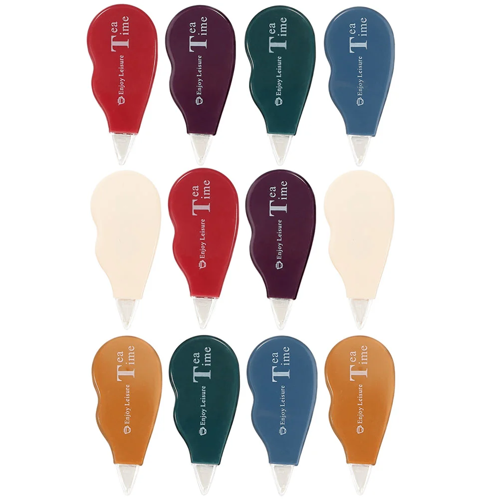 

12 Pcs Correction Tape White Duct Students Out Adhesive Tapes Accessory School Supplies Small Plastic White-out