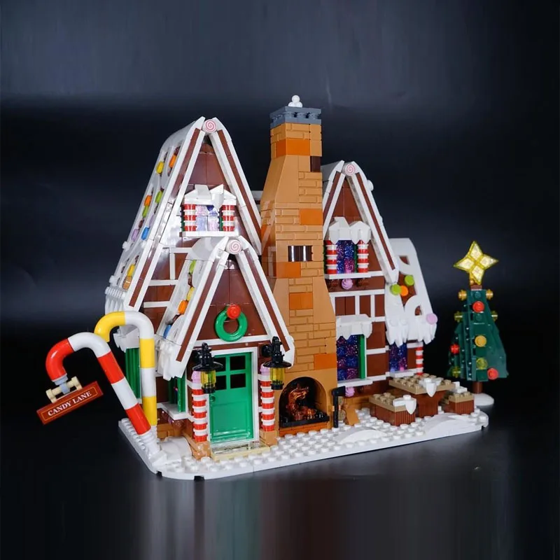 

NEW Merry Christmas Gingerbread House Building Blocks Santa Elk Gingerbread Man Compatible 10267 Brick Kids Gift Christmas Gifts