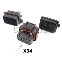 1 set 34 ways auto parts 4 1437290 0 6437288 2 car pcb connector 2 6447232 3 auto male female wiring harness socket