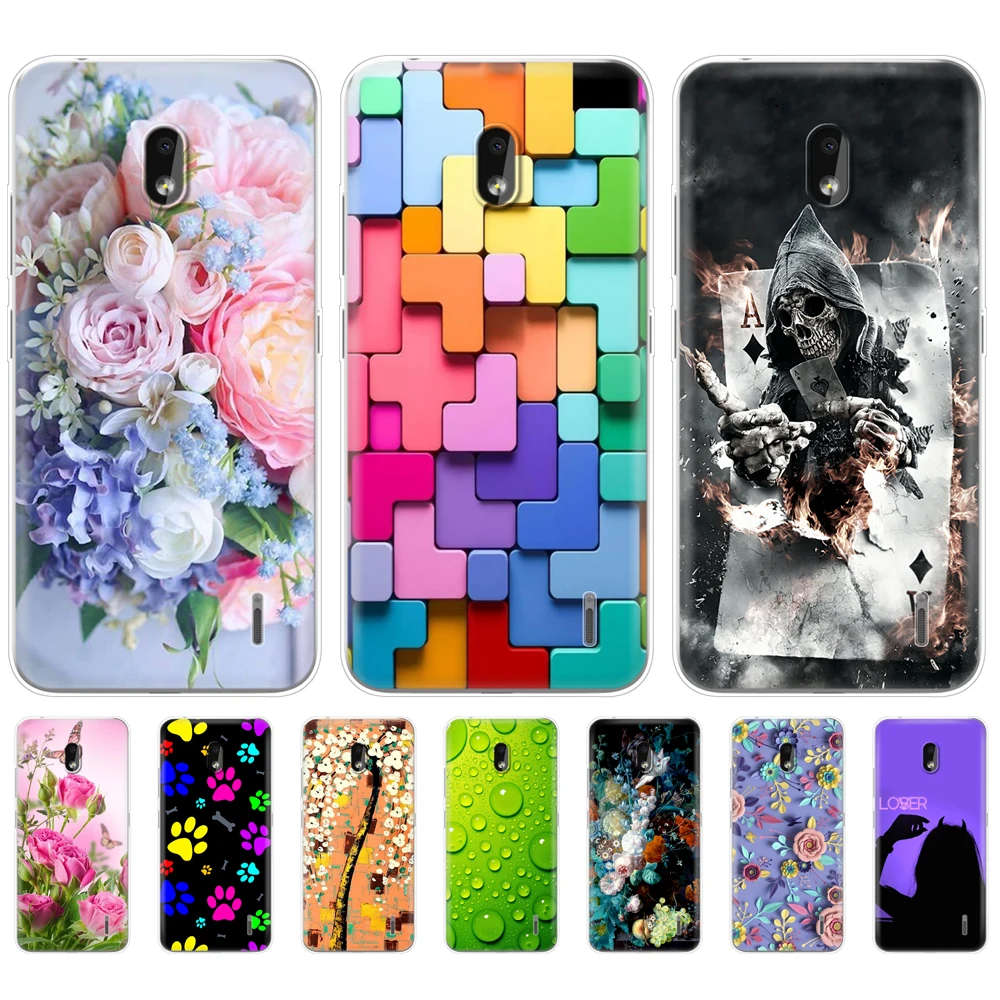 

For Nokia 2.2 Case 5.71 inch Soft TPU Silicon Back Phone Cover For Nokia 2.2 Case Bumper Painted Protective Coque Colorful