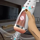 Умный нагревательный автоматический мастурбатор с языком и чашкой, 10 вибрирующих и двигающихся 3D реалистичных вагинальных текстур, секс-игрушки для орального секса для мужчин