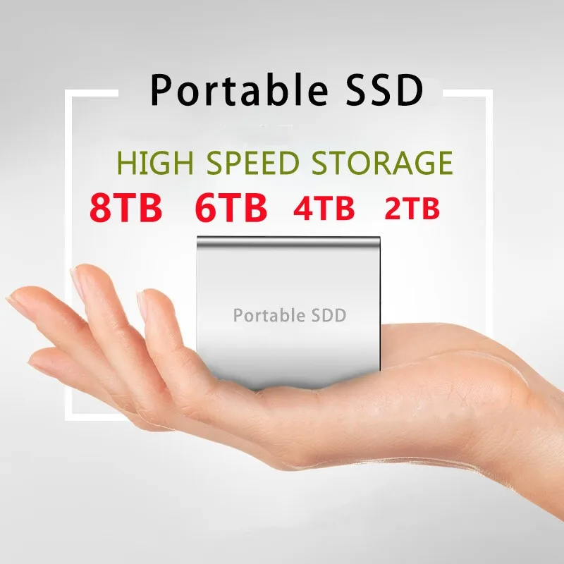 

SSD Portable Flash Memory 14TB SSD Hard Drive USB 3.1 Type-C External SSD Hard Drive for Laptop Desktop 2022 Hot 100% Original