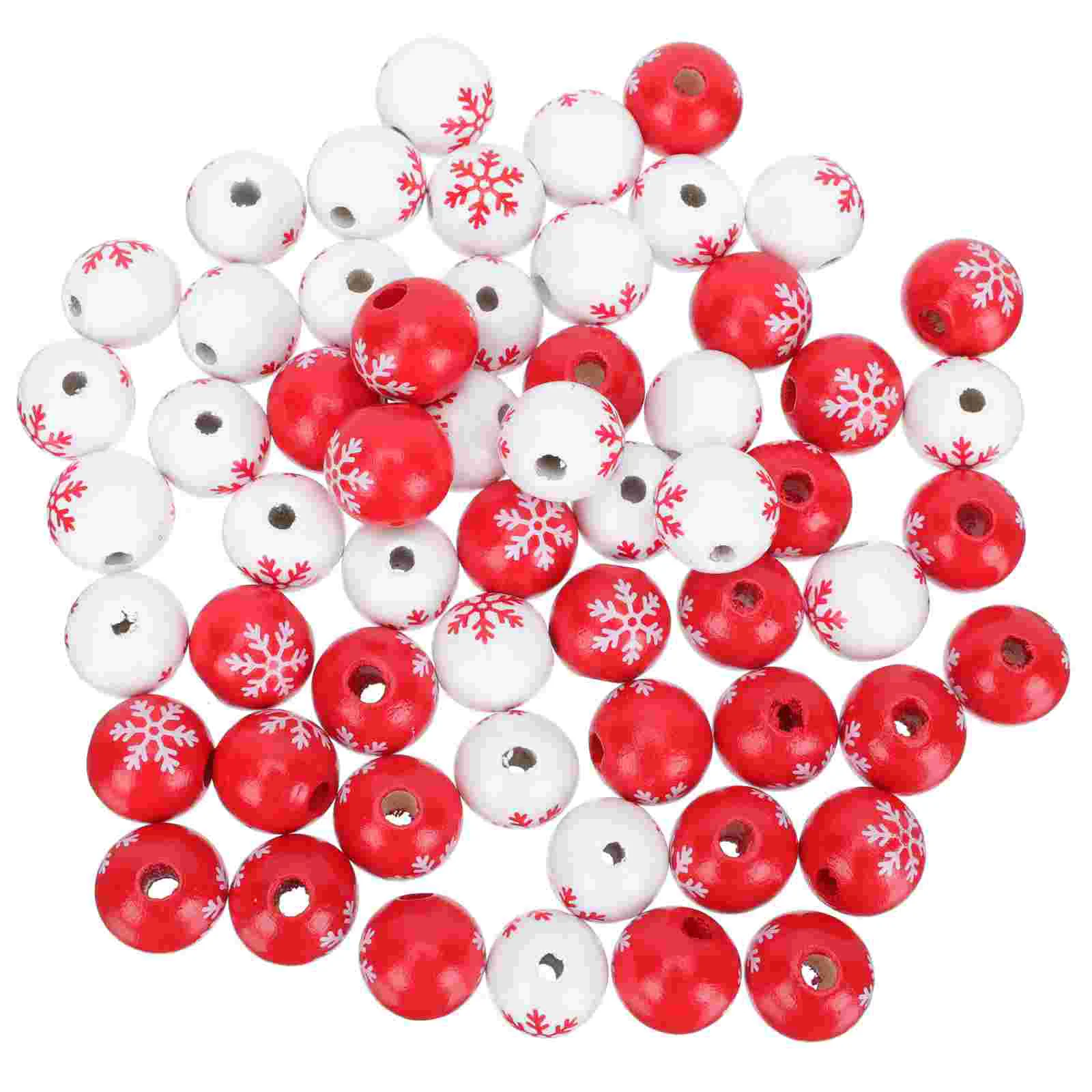 

Beads Christmas Diy Wooden Bead Wood Accessory Jewelry Round Rustic Garland Craft Loose Polished Decorative Charm Natural Spacer