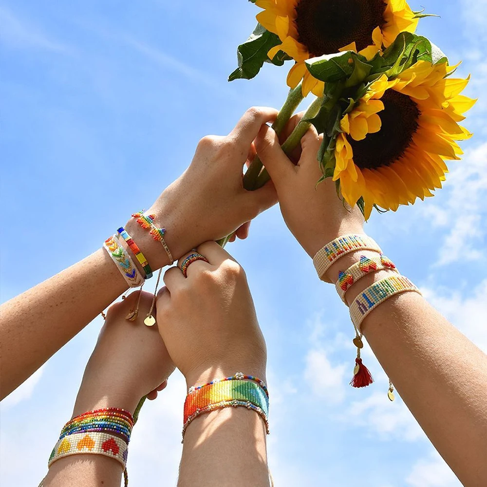 

Go2boho 2022 Boho Летний браслет дружбы ювелирные изделия для девушек друзей женщин лучший подарок Miyuki красочные радужные Бусы Браслеты