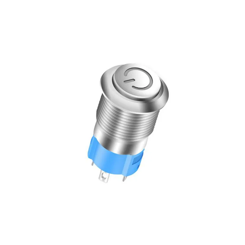 

12mm Momentary Metal Push Button Switch Flush Flat Button Switch 220V 24V