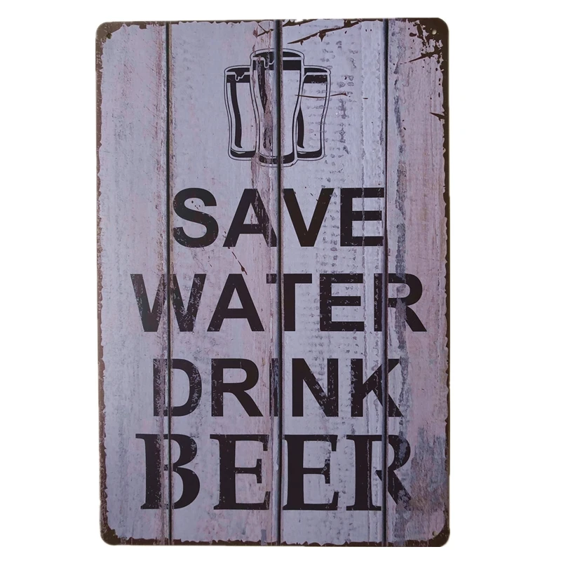 Винтажный напиток холодное пиво металлические оловянные пластинки со знаками
